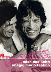 Mick Jagger & Keith Richards. Photo by Mario Testino