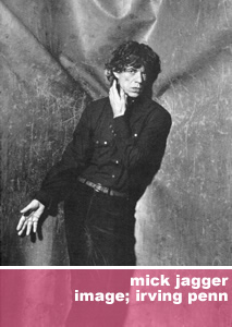 Mick Jagger. Vogue magazine by Irving Penn